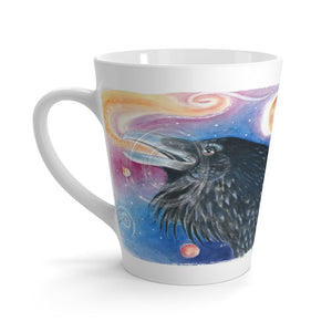 Raven Galaxy Watercolor Art Latte Mug 12Oz Mug