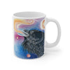 Raven Galaxy Watercolor Art Mug 11Oz