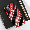 Red Black Kraken Octopus Tentacles Ink Case Mate Tough Phone Cases