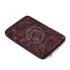 Red Black Leaves Pattern Art Laptop Sleeve