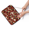 Red Black Leaves Watercolor Laptop Sleeve