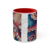 Red Coral Reef Octopus Tentacles Detail Watercolor On White Art Accent Coffee Mug 11Oz /