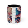 Red Coral Reef Octopus Tentacles Detail Watercolor On White Art Accent Coffee Mug 11Oz Black /