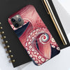 Red Dark Octopus Tentacle Watercolor Case Mate Tough Phone Cases