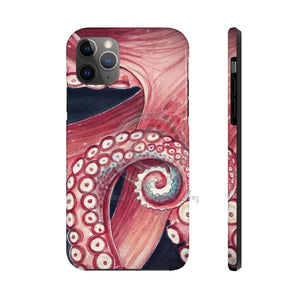 Red Dark Octopus Tentacle Watercolor Case Mate Tough Phone Cases Iphone 11 Pro Max