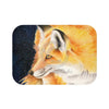 Red Fox Galaxy Watercolor Ink Art Bath Mat 24 × 17 Home Decor