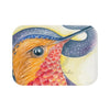 Red Hummingbird Cosmic Stars Watercolor Art Bath Mat 24 × 17 Home Decor