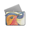 Red Hummingbird Cosmic Stars Watercolor Art Laptop Sleeve