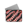 Red Kraken Octopus Tentacles Black Laptop Sleeve