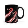 Red Kraken Octopus Tentacles Black Mug 11Oz Mug