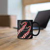 Red Kraken Octopus Tentacles Black Mug 11Oz Mug
