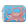 Red Octopus Blue Pattern Watercolor Laptop Sleeve 13