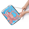 Red Octopus Blue Pattern Watercolor Laptop Sleeve