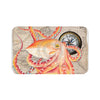Red Octopus Compass Nautical Map Watercolor Ink Bath Mat Large 34X21 Home Decor