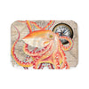 Red Octopus Compass Vintage Map Ink Bath Mat Small 24X17 Home Decor