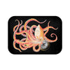 Red Octopus Compass Watercolor Ink Bath Mat Small 24X17 Home Decor
