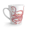 Red Octopus Dance Watercolor Art Latte Mug 12Oz Mug
