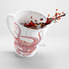 Red Octopus Dance Watercolor Art Latte Mug Mug