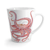 Red Octopus Dance Watercolor Art Latte Mug Mug
