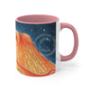 Red Octopus Galaxy Stars Night Watercolor Art Accent Coffee Mug 11Oz