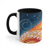 Red Octopus Galaxy Stars Night Watercolor Art Accent Coffee Mug 11Oz