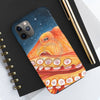Red Octopus Galaxy Stars Night Watercolor Art Case Mate Tough Phone Cases