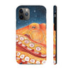 Red Octopus Galaxy Stars Night Watercolor Art Case Mate Tough Phone Cases Iphone 11 Pro