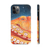 Red Octopus Galaxy Stars Night Watercolor Art Case Mate Tough Phone Cases Iphone 11 Pro Max