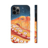 Red Octopus Galaxy Stars Night Watercolor Art Case Mate Tough Phone Cases Iphone 12 Pro