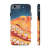 Red Octopus Galaxy Stars Night Watercolor Art Case Mate Tough Phone Cases Iphone 6/6S