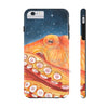 Red Octopus Galaxy Stars Night Watercolor Art Case Mate Tough Phone Cases Iphone 6/6S Plus