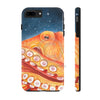 Red Octopus Galaxy Stars Night Watercolor Art Case Mate Tough Phone Cases Iphone 7 Plus 8