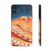 Red Octopus Galaxy Stars Night Watercolor Art Case Mate Tough Phone Cases Iphone Xs Max