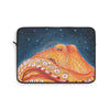 Red Octopus Galaxy Stars Night Watercolor Art Laptop Sleeve 13