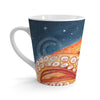 Red Octopus Galaxy Stars Night Watercolor Art Latte Mug 12Oz Mug