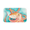 Red Octopus I Watercolor Art Bath Mat Large 34X21 Home Decor