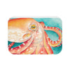Red Octopus Ii Watercolor Art Bath Mat Small 24X17 Home Decor