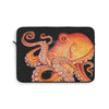 Red Octopus On Black Watercolor Art Laptop Sleeve 13