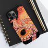 Red Octopus On Black Watercolor Case Mate Tough Phone Cases