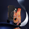 Red Octopus On Black Watercolor Case Mate Tough Phone Cases