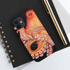 Red Octopus On Black Watercolor Case Mate Tough Phone Cases