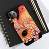 Red Octopus On Black Watercolor Case Mate Tough Phone Cases