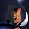 Red Octopus On Black Watercolor Case Mate Tough Phone Cases