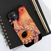 Red Octopus On Black Watercolor Case Mate Tough Phone Cases