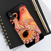 Red Octopus On Black Watercolor Case Mate Tough Phone Cases
