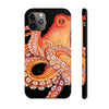 Red Octopus On Black Watercolor Case Mate Tough Phone Cases Iphone 11 Pro