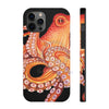 Red Octopus On Black Watercolor Case Mate Tough Phone Cases Iphone 12 Pro Max