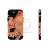 Red Octopus On Black Watercolor Case Mate Tough Phone Cases Iphone 13 Mini