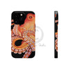 Red Octopus On Black Watercolor Case Mate Tough Phone Cases Iphone 13 Pro