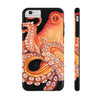 Red Octopus On Black Watercolor Case Mate Tough Phone Cases Iphone 6/6S Plus